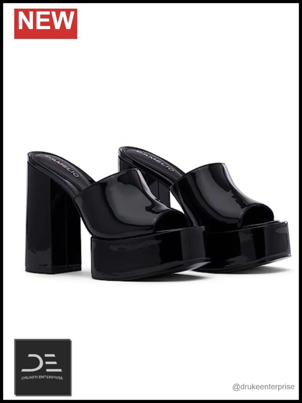 120mm Platform Mule Heels with Block Heel and Slingback Strap
